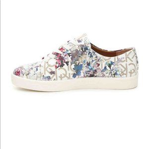 CALVIN KLEIN Imilia faux leather white floral shoe